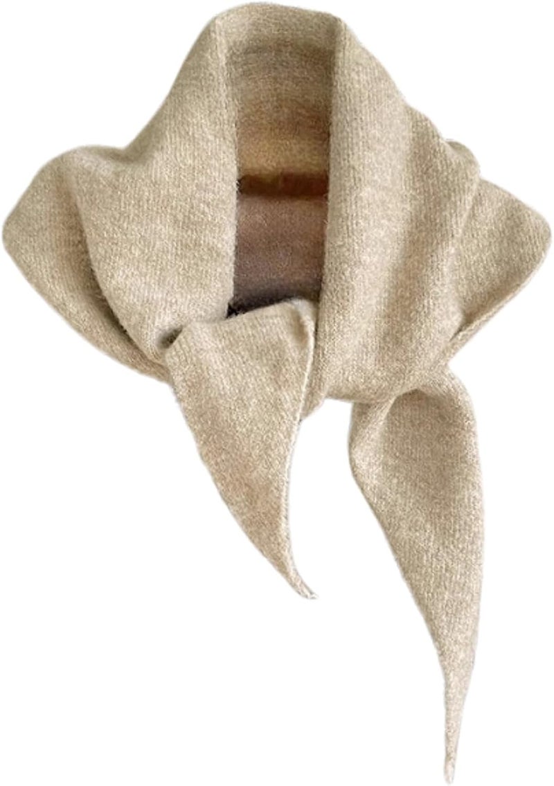 TYATVS Knit Triangle Scarf for Women Knitted Head Scarf Y2k Bandana Fisherman Downtown Girl Aesthetic Accessories - Image 1